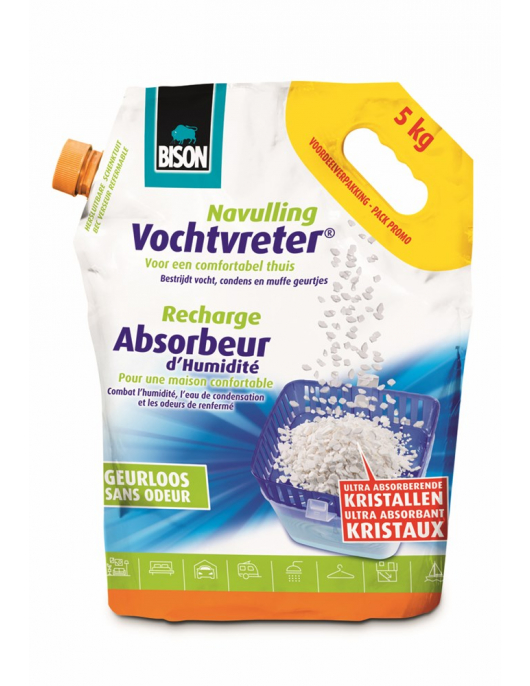 BISON VOCHTVRETER® LOSSE KRISTALLEN NEUTRAAL STAZAK 5 KG NL/FR BISON VOCHTVRETER® LOSSE KRISTALLEN NEUTRAAL STAZAK 5 KG NL/FR