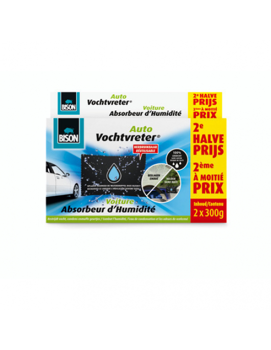 BISON VOCHTVRETER® AUTO TWEEDE HALVE PRIJS 2 X 300 G NL/FR BISON VOCHTVRETER® AUTO TWEEDE HALVE PRIJS 2 X 300 G NL/FR