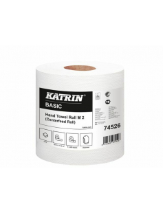 KATRIN POETSROL MIDI BASIC M2 WIT 2 LAAGS 19CMX135M EMBOSSING ALLOVER