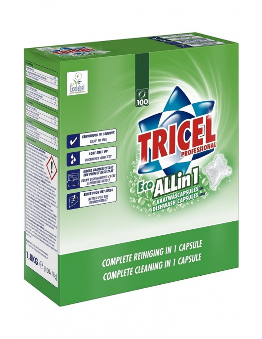 TRICEL VAATWASCAPSULES ALL IN 1(100X18GR.)