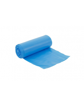 PEDAALEMMERZAK BLAUW GROOT 25 OP ROL 60X70CM DIKTE T15 35LTR, HDPE
