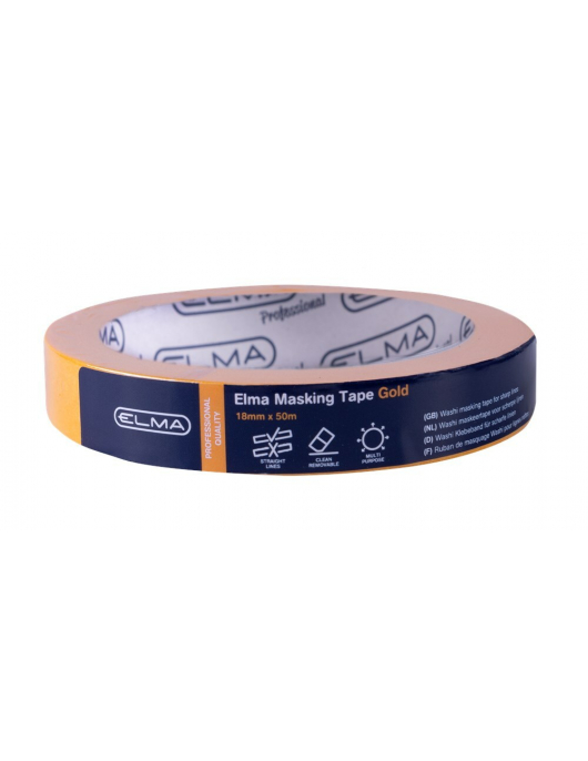 ELMA MASKING TAPE GOLD 18 MM X 50M ELMA MASKING TAPE GOLD 18 MM X 50M