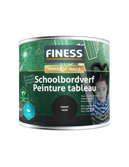 FINESS SCHOOLBORDVERF 500 ML ZWART FINESS SCHOOLBORDVERF 500 ML ZWART