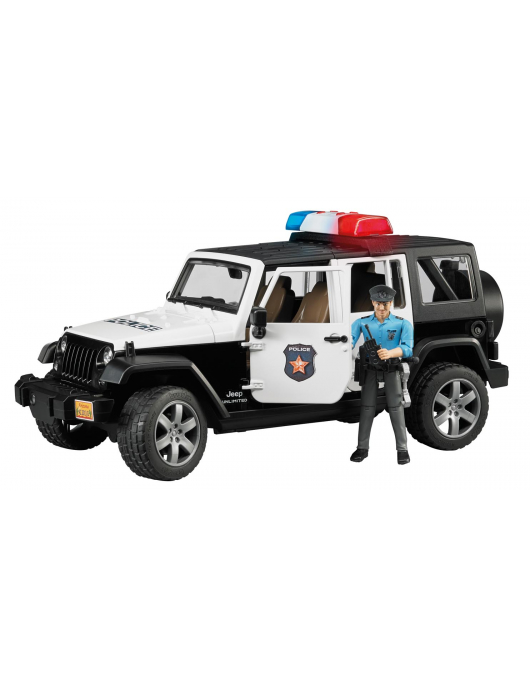 JEEP WRANGLER UNLIMITED RUBICON POLITIEAUTO MET POLITIEMAN 1:16