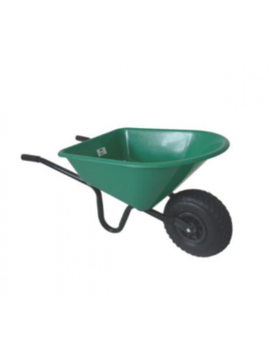 KINDERKRUIWAGEN -MM- GROEN METAAL/KUNSTSTOF