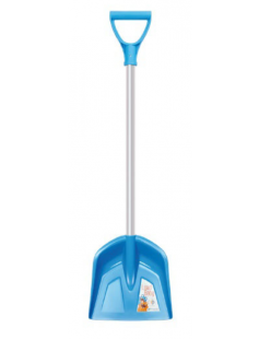 KINDER(SNEEUW)SCHEP BLAUW -MM- COMPLEET, ALU.STEEL D-HANDVAT