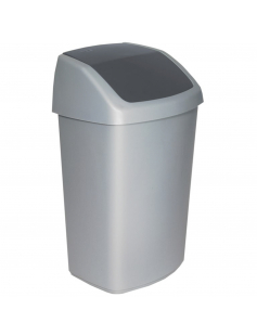 AFVALBAK SWING ZILVER/ ANTRACIET 406X341X668MM 50LTR