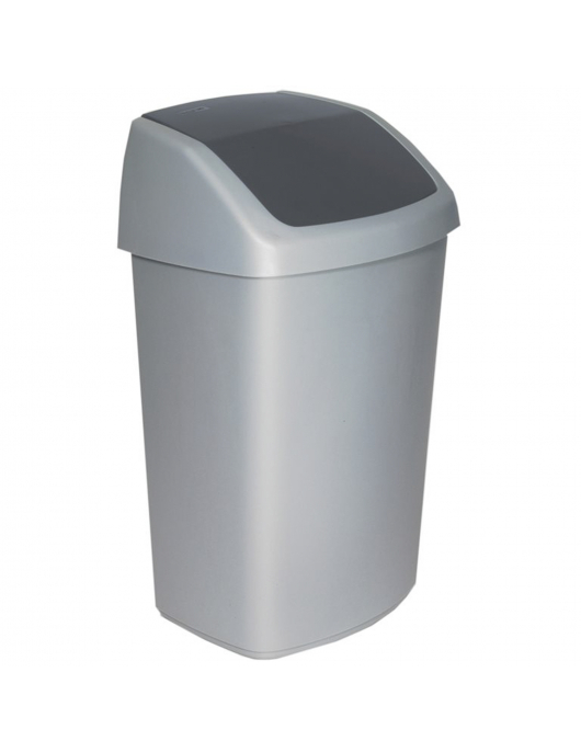AFVALBAK SWING ZILVER/ ANTRACIET 406X341X668MM 50LTR AFVALBAK SWING ZILVER/ ANTRACIET 406X341X668MM 50LTR