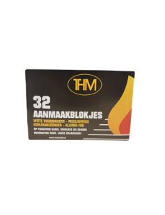 AANMAAKBLOKJES THM WIT PARAFFINE 32 STUKS