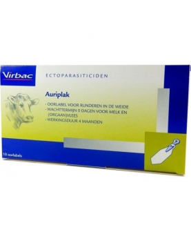 AURIPLAK ANTI-VLIEGEN OORPLAATJES 10 STUKS
