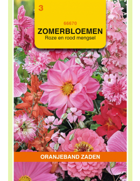 OBZ ZOMERBLOEMEN MENGSEL, ROZE/ROOD
