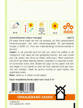 OBZ ZOMERBLOEMEN MENGSEL, BLAUW