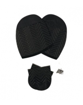 P.V.C.ZOLEN+HAKKEN ZWART 36-42