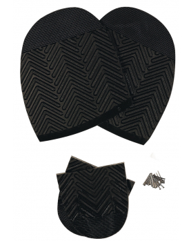 P.V.C.ZOLEN+HAKKEN ZWART 40-48