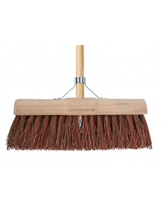 GEMEENTEBEZEM - HALFROND - NATUURVEZEL - 45 CENTIMETER - ZONDER STEEL