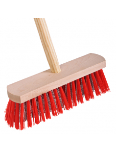 ONKRUIDBEZEM - STALEN HAREN - HOUTEN STEEL - 140 CM