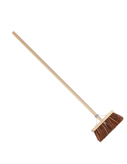 TALEN TOOLS – BEZEM – NATUURVEZEL – 30 CM – HOUTEN STEEL – 140 CM