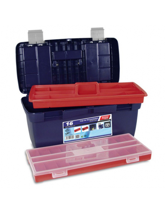 TOOLBOX MET INZETBAK + VAKKENDOOS 500X258X255 NO.16
