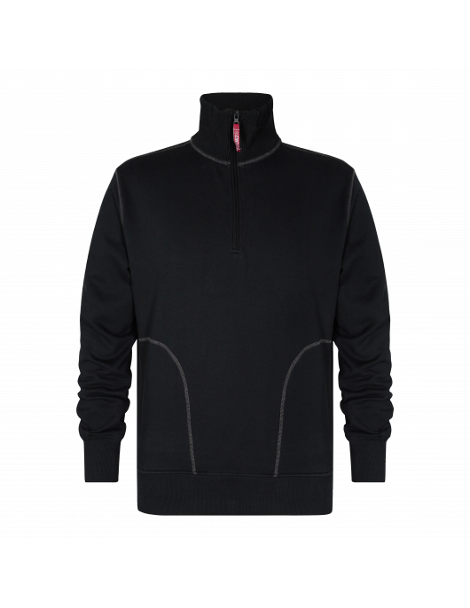 HIGH NECK SWEAT - BLACK - S (8014-136 20- S)