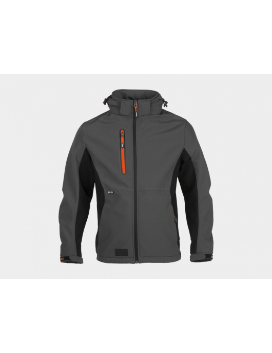 TRYSTAN SOFTSHELL JAS ANTRACIET/ZWART S