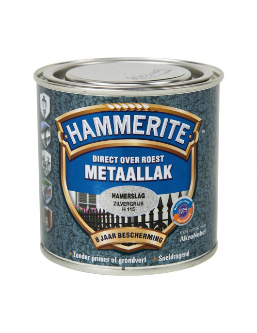 ALAB. HAMMERITE HAMERSL. 250ML ZILVERGRIJS