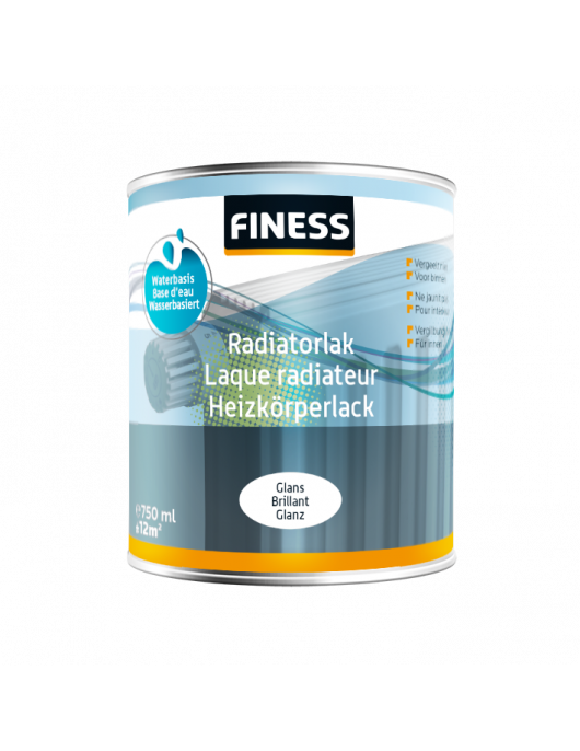 FINESS RADIATORLAK ACRYL 750ML 1410 WIT
