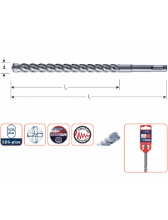 HAMERBOOR SDS+ QUATTRO-X ø10,0X390/455 HAMERBOOR SDS+ QUATTRO-X ø10,0X390/455