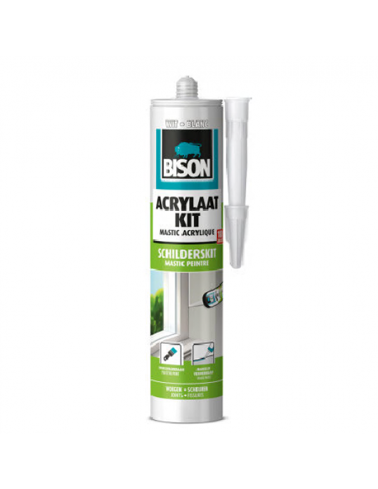 BISON ACRYLAATKIT UNIVERSEEL WIT CRT 300ML*12 NLFR