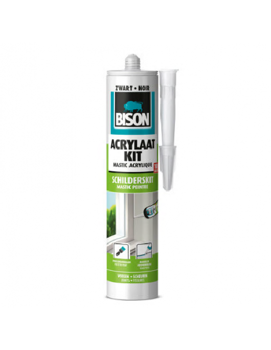 BISON ACRYLAATKIT UNIVERSEEL ZWART CRT 300ML*12 NLFR