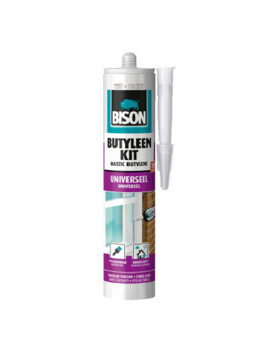 BISON BUTYLEENKIT WIT CRT 300ML*12 NLFR