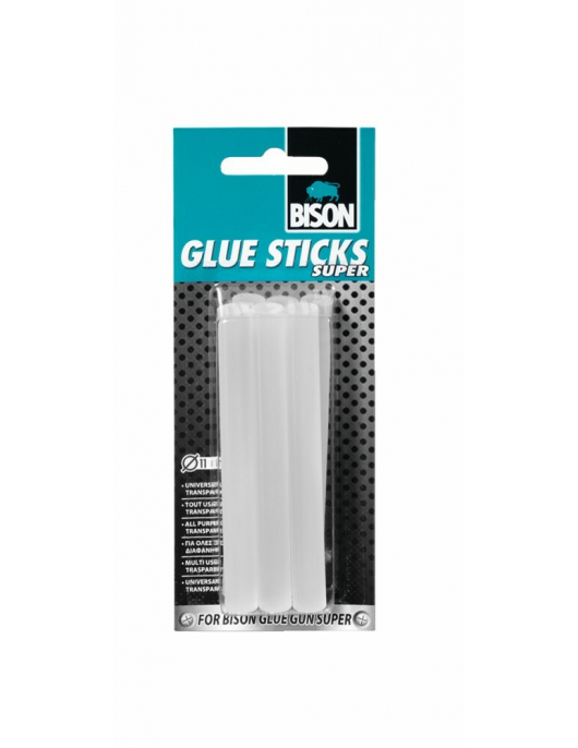 BISON GLUE STICKS TRANSPARANT CRD 6X11MM*12 L79