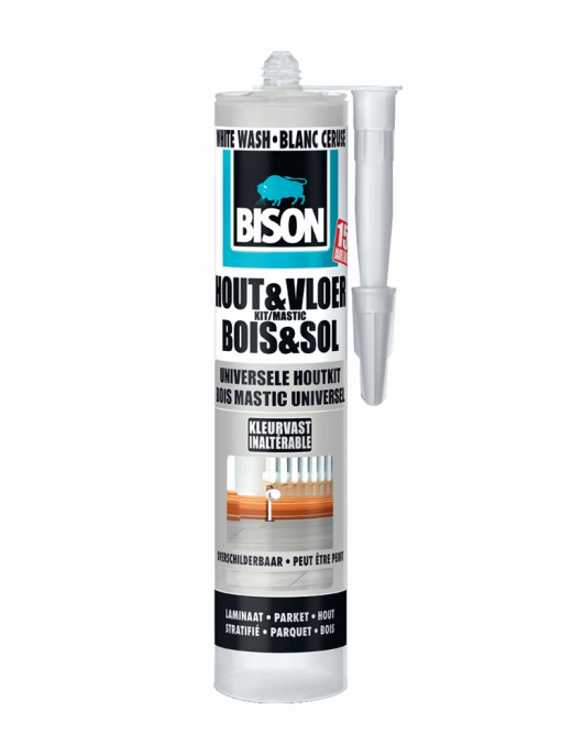 BISON HOUT&VLOER WHITE WASH CRT 300ML*6 NLFR