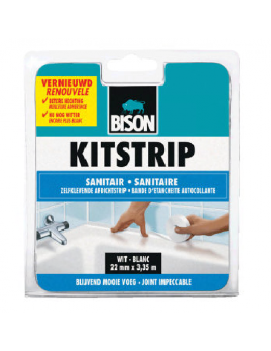 BISON KITSTRIP SANITAIR WIT FPB 22MM*3,35M*6 NLFR