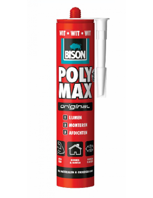 BISON POLY MAX ORIGINAL WIT CRT 425G*12 NL