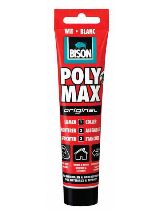 BISON POLY MAX ORIGINAL WIT TUB 165G*6 NLFR