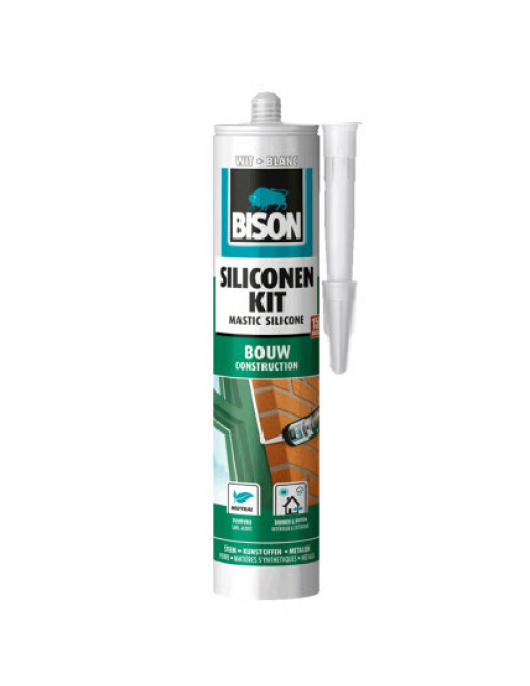 BISON SILICONENKIT BOUW WIT CRT 300ML*12 NLFR