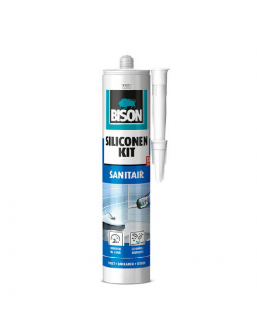 BISON SILICONENKIT SANITAIR WIT CRT 300ML*12 NL