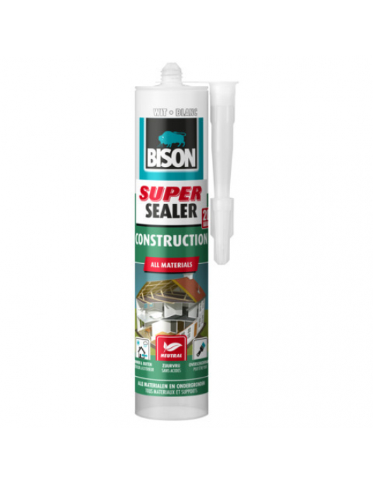 BISON SUPER SEALER CONSTRUCTION WIT CRT 290ML*12 NLFR