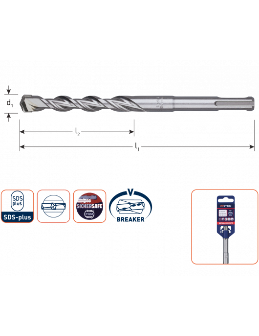 HAMERBOOR SDS+ V-BREAKER ø12,0X110/160