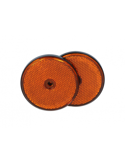 CARPOINT REFLECTOREN ROND › 70MM ORANJE 2 STUKS