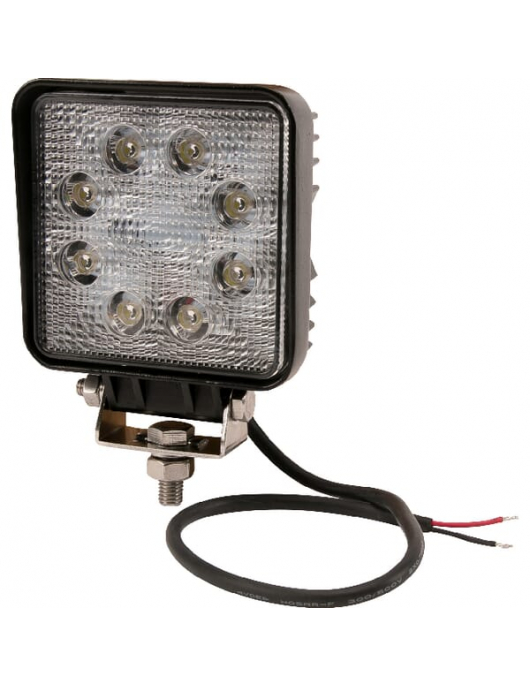 WERKLAMP LED, 24W, 1.920 LM, VIERKANT, 10-30V, 110X45X110 MM, VERSTRALER, 8 LEDS, GOPART