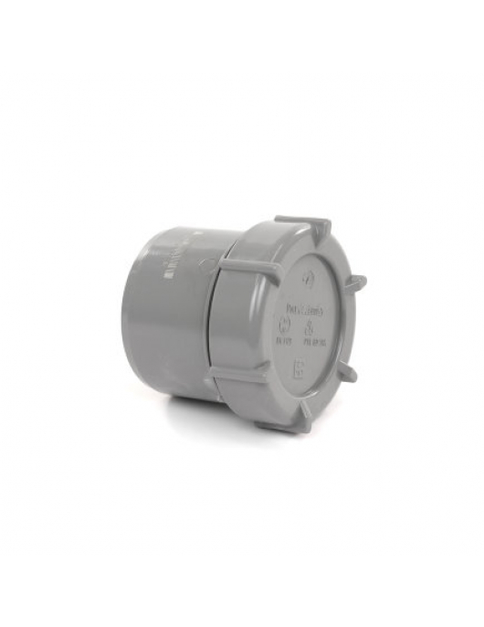 EINDSTUK + SCHROEFDEKSEL, PVC, 1X UITW LIJM,KOMO, 50MM