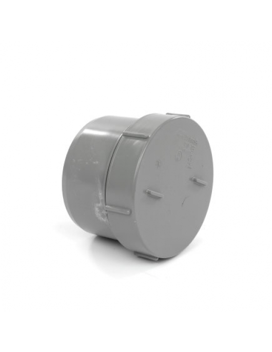 EINDSTUK + SCHROEFDEKSEL, PVC, 1X UITW LIJM,KOMO, SN4, 110MM