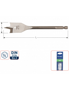 SPEEDBOOR, 1/4" E6.3-BIT-AANSLUITING, DIN 3126, ø8X152 SPEEDBOOR, 1/4" E6.3-BIT-AANSLUITING, DIN 3126, ø8X152
