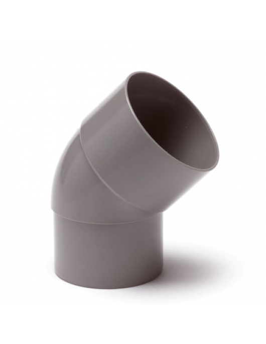 DYKA HWA BOCHT 45°, PVC, INW LIJM X VERJ SPIE, GRIJS, 70MM
