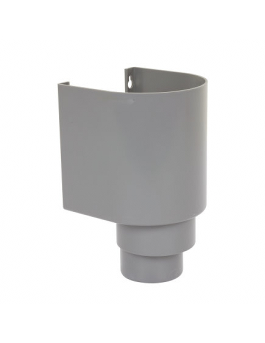 PIPELIFE HWA VERGAARBAK, PVC, HALFROND, GRIJS, 80 / 100MM