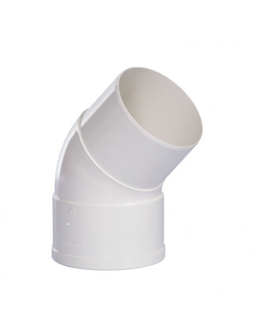PIPELIFE HWA BOCHT 45°, PVC, INW LIJM X VERJ SPIE, WIT,100MM