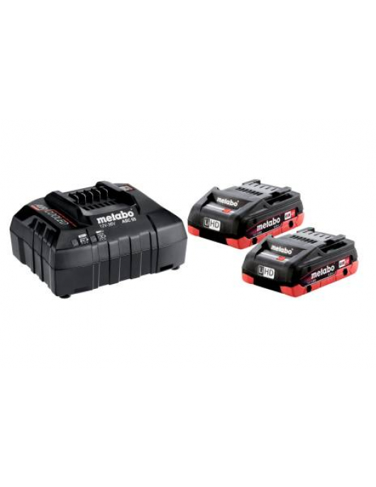 METABO BASIS-SET: ACCU-PACKS + LADER BASISSET 18 V: 2X LIHD 4.0 AH,A