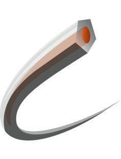 TRIMMERLIJN CORECUT &#216;2,7MMX70M DONUT ORANGE/TRANSLUCENT