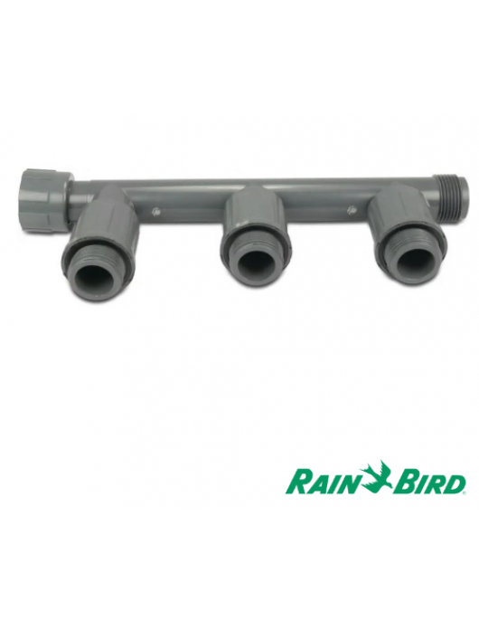 RAIN BIRD VERDEELSTUK PVC 1" WARTEL BINNENDRAAD X BUITENDRAAD 10,5BAR GRIJS TYPE RB1301-410 4-GROEPS
